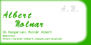 albert molnar business card